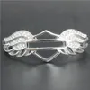 Support Dropship Newest Design Crystal Biker Bracelet 316L Stainless Steel Fashion Jewelry Lady Girls Motorbiker Style Wings Brace3125