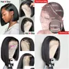 Perucas sintéticas bob peruca dianteira do laço cabelo humano brasileiro curto pré arrancado frontal para mulheres produtos de entrega de gota dh6d0