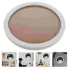 Frames Display Stand Wooden Round Po Frame Rustic Picture Gift Creative Wall