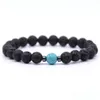 Beaded Lava Rock Stone Bead Armband Essential Oil Matt Semi Gemstone Quartz Crystal For Man Women Girls Stretch Angst Drop Deliver DHPWS