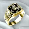 Cluster Ringen Dominante Mens Retro Poison Scorpion Ring Emaille Mode Creatieve Sieraden Punk Stijl Maat 13 Drop Levering Dhsor