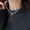 Chaînes Lava Coeur Zircon Titane Acier Collier Collier Chaîne