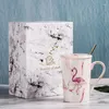 Pots à café Logo personnalisé Couple tasse de luxe légère ensemble boîte-cadeau tasses en céramique