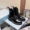 bag pradda prad to Fashionable womenswear combat designer Rois Boots cloth Ankle Martin the Boots and Nylon attached Boot military in inspired black