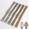 Bracelets de montre 13 17 20 21mm, accessoires pour série Date-Just, bracelet de poignet en acier inoxydable massif, bouche d'arc 263V