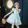 Abiti da ragazza Abito estivo per ragazze Abito da ballo per matrimonio da bambino Lolita Principessa Abiti da festa Costume da ballo da sera