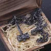 Ожерелье с подвеской в виде молотка викингов железного цвета с цепочкой из нержавеющей стали в подарок для мужчин 173k