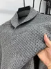 Men's Sweaters 2023 Autumn/Winter Personalized Jacquard Sweater Korean Simple Style Shawl Collar Pullover Fashion Thickened Warm Top