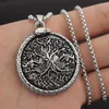 Pendant Necklaces Vintage Viking Tree Of Life Charm Men's Necklace Fashion Hip Hop Punk Jewelry Accessories Party Gift Wholesale