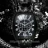 High Quality Cheap BLACK CROCO PVD Black With Dial Mens Watch Quartz Chronograph Snakeskin Pattern Lather Strap Cheap Watches239R