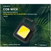 Gadget LED Mini poche portable USB lampe de poche rechargeable Cob lampe de travail porte-clés pour caméra d'urgence en plein air tire-bouchon pêche goutte Dhrer