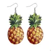 Dangle Chandelier 1Pair Gothic Style Pu Artificial Leather Dangle Earrings Pineapple Shape Fashion Pendientes For Women Ear Jewelry Dhdvp