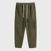 Pantalons pour hommes 2023 High Street Rétro Printemps et Automne Lâche Casual Corduroy Droite Multi-poches à jambes larges