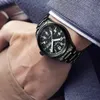 Armbandsur Carnival Top Quartz Watch Men T25 Tritium Luminous Mens Black Full Steel Waterproof Watches Relojes Will22266g