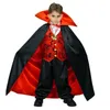 Special Occasions Scary Vampire Dracula Boys Fantasia Halloween Cosplay Carnival Party Kids Child Earle Dracula Gothic Vampire Costume x1004