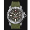 Klassisk ny Silver Black Rubber Automatic Mechanical Mens Watch Rostfritt stål Sportklockor Sapphire Green Canvas AAA 325i