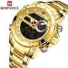 NAVIFORCE Sport Men Watches Fashion Nice Digital Quartz Wrist Watch Steel Waterproof Dual Display Date Clock Relogio Masculino 220204R