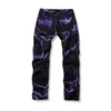2021 Vibe Style Lightning Print Dye Mężczyźni proste dżinsy Y2K Spodnie Hip Hop Vintage HARAJUKU Kobiety dżinsowe spodnie ropa hombre h22237a