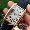 Alta qualidade longa ilha clássica 1200 sc whtie dial automático relógio masculino rosa ouro caso pulseira de couro barato novos relógios292t