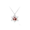 Pendentif Colliers Sevenstonejewelry Cristal Naturel Pierre Ajourée Mode Anis Star Collier Or 3D Étoiles Géométriques avec Dhgarden Dhond