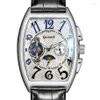 Bilek saatleri Frank aynı tasarım sınırlı sayıda deri turbillon mekanik saat muller mens tonneau üst erkek hediyesi will22280d