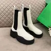 Top Designer Damen Stiefel TIRE Echtes Leder High Low Top Stiefel Bonbonfarben Knöchel Halbes Kalbsleder Chelsea Reißverschluss Schuhe Winter Mastered Anti-Rutsch-Plattform Martin Bootes