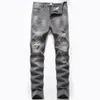 Men's Jeans Cotton Ripped Pants Grey Hip Hop Trousers Cowboy For Men Straight Leg Pencil 2022 Clothing203H