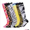 kids socks compression varicose 정맥 여자 여자 여자 남자 남자 재미있는 동물 귀여운 prints Unisex Outdoor Running Cycling Nurses drop deliv dhb8c