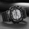 Mode étanche hommes garçon LCD chronomètre numérique Date caoutchouc Sport montre-bracelet hommes montres haut relojes2263
