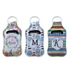 Sublimation Blank KeyChain Hand Sanitizer Holder For 1oz Bottle DIY Anpassad hänge inkluderar flaska