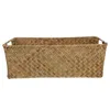 Dinnerware Sets Kitchen Storage Box Bread Container Sundries Organizing Basket Mat Grass Shop Display Vegetable Woven Baskets Lid