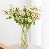 Decorative Flowers Spring Artificial Daisies Bouquet White Bride Wedding Party Supplies Simulation Silk Fake Home Room Decor