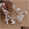 Braccialetti con ciondoli Nuovo braccialetto di cristallo con pendente Sier Mti per regalo di gioielli di moda donna Consegna di goccia Dhqjy