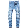 Herren Plus Size Hosen Distressed Destroyed Erwachsenenjeans Slim Hose Designer Ripped Skinny Stretch Baggy Denim308d