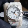 Nouvelle montre de sport mécanique automatique pour hommes, cadran noir et blanc, montres en verre saphir, en acier inoxydable Explorer, montre-bracelet pour homme 278b