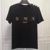 Baman Sommer Designer Damen T-Shirt High-End-Mode Street Harajuku Goldknopf Rundhalsausschnitt reine Baumwolle318n