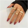 Ringen Punk Gouden Vlinder Set Voor Vrouwen Meisjes Mode Onregelmatige Vinger Dunne Gift 2023 Vrouwelijke Knuckle Sieraden Party Drop levering Ring