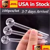 Tubi di fumo 100pcs/scatola olio in vetro cucchiaio pipa cucchiaio Pyrex Mano per accessori Tobacco Tool Stock negli Stati Uniti Droplette Fast Drop Home GA DHMAP