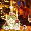 Noel Süslemeleri -Didor Ev Dekoru Noel Vazoları - Mutfak Masası için Noel Dekorasyonları Ülke Çiftliği için Beyaz Seramik Vazo