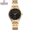 CHENXI marca orologi al quarzo da donna dorati orologio da donna con cinturino in acciaio orologio da polso casual moda donna orologio in cristallo regalo334b