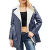 Giacche da donna Cappotto invernale Bavero Giacca di jeans oversize da donna Felpa casual da donna con cerniera lunga con cappuccio Capispalla