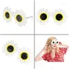 Lunettes de soleil Daisy tournesol lunettes fête carnaval fou fantaisie nouveauté habiller adapté enfants Adts jouet livraison directe accessoire de mode Dhuib