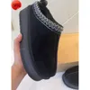 Tasman Terlik Kestane Kürk Slaytlar Koyun Dinini Shearling Tazz Yeni Katırlar Kadın Erkekler Ultra Mini Platform Önyükleme Slip-On Ayakkabı Üst Sonbahar Kış Kışları