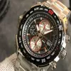 Orologio da uomo di lusso Orologi meccanici automatici con diamanti da 45 mm Orologi da uomo multifunzione in acciaio inossidabile impermeabili da lavoro vuoti2842