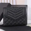 Kurzer Umschlag Brieftasche Designer Leder Mode Kartenhalter Mix mehrfach gefaltet Matelasse Cassandre Grain de Poudre geprägte Geldbörse Luxustasche C29M #