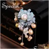 Stift brosches specialmärke mode naturliga pärlor för klänningar blomma bukett smycken gåvor kvinnor s1607b droppleverans dhoe1