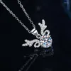 Kedjor sterling prydnad moissanite hänge halsband accessoarer för kvinnor stilfull klavikel