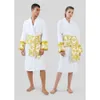 Designer Luxury versages Sleepwear Classic Cotton Men Women Long Bathrobe Letter Print Couples Sleeprobe Nightgown Warm Unisex Pajamas