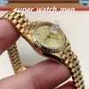 Lady's Watch Factory S Automatic Movement 26 36 41mm Lydies Gold Gold Champagne Dial 69178 with box papers sapphire div263p