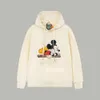 23SS Men's Hoodie Hand-painted Graffiti Round Neck Sweater 100% Cotton Pattern Spray 420g Sports Top Women's Casual Pullover